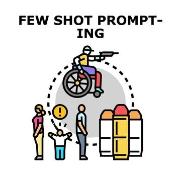Few shot prompting concept vector illustration 스톡 일러스트