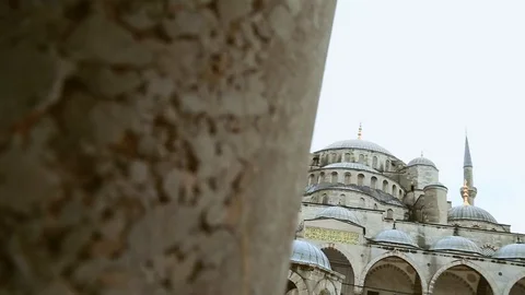 Few shots of wonderful inside square and towers of historical central mosque of 스톡 동영상 105273433