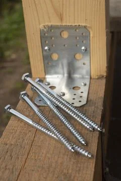 A few timber screws. Stock Photos