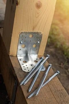 A few timber screws. Stock Photos