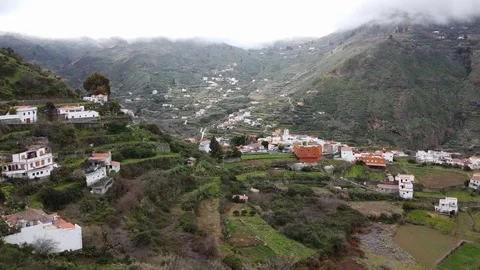 A Few valleys between the hills Stock Footage 124496338