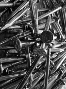 A few wooden nails Stock Photos