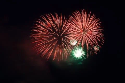 Feworks in the night sky Stock Photos