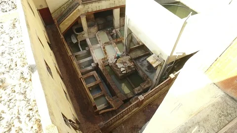 Fez Tanneries Stock Footage 92421752