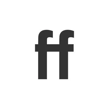 FF creative geometric initial based modern and minimal logo. Letter f f tre.. Illustration