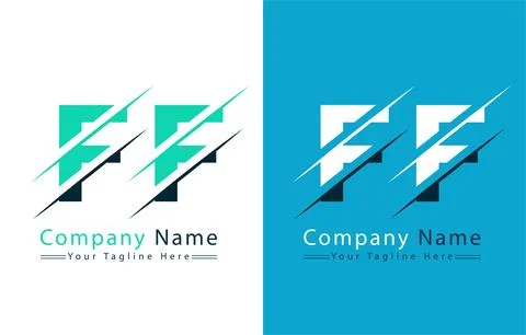 FF Letter Logo Vector Design Concept Elements 库存插图