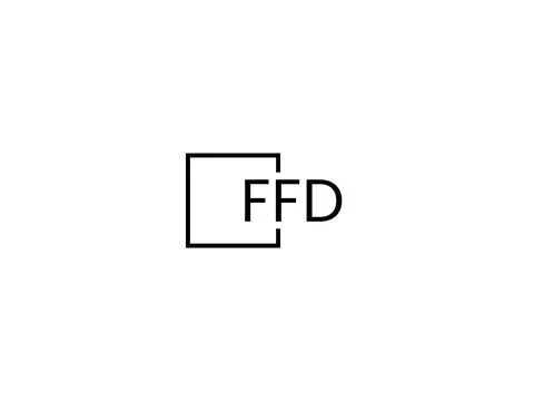 FFD letter initial logo design vector illustration Stock Illustration