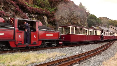 Ffestiniog Railway Steam Engine Stock Footage 79282251