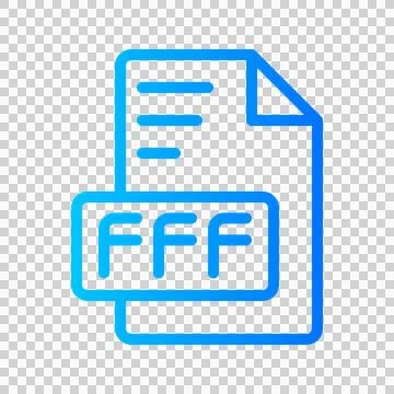 Fff Document file picture gradient icon. format file type icons symboll Illustrazione stock