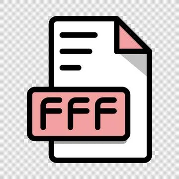 FFF File Format Icon. Outline Style With Color, Vector Illustration Stock Illustration