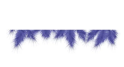Ffir branch frame template on transparent background Stock Illustration