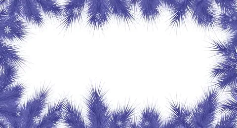 Ffir branch frame template on transparent background Stock Illustration