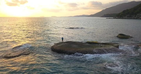 Ffishing on a sea Stock Footage 88994365