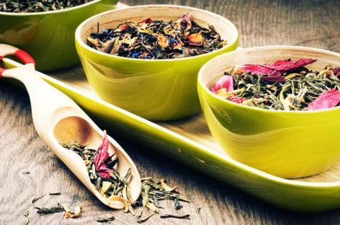 Fflower green tea Stock Photos