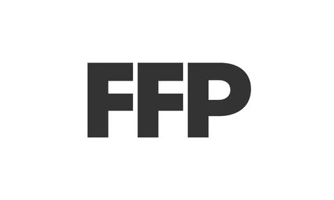 FFP logo design template with strong and modern bold text. Initial based ve.. Stock Illustration