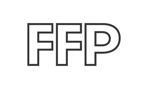 FFP logo design template with strong and modern bold text. Initial based ve.. Stock Illustration