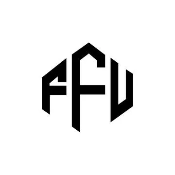 FFU letter logo design with polygon shape. FFU polygon and cube shape logo .. Stock Illustration