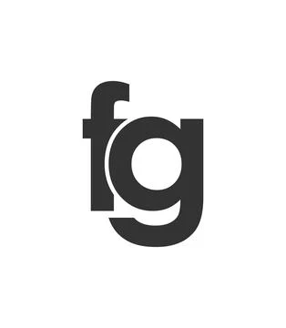 FG creative geometric initial based modern and minimal logo. Letter f g tre.. イラスト素材