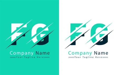 FG Letter Logo Vector Design Concept Elements Stock Illustration