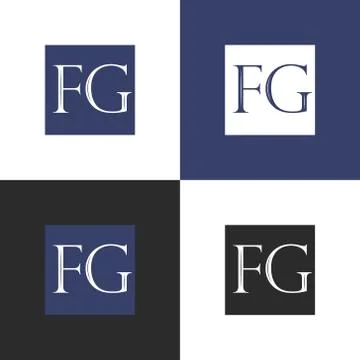 FG logo, monogram, vector Stock Illustration