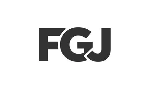 FGJ logo design template with strong and modern bold text. Initial based ve.. Illustrazione stock