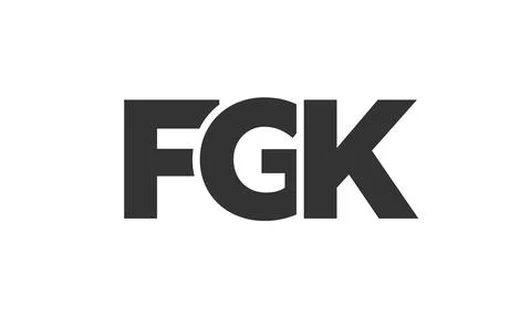 FGK logo design template with strong and modern bold text. Initial based ve.. 库存插图