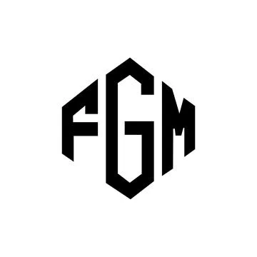 FGM letter logo design with polygon shape. FGM polygon and cube shape logo .. Stock Illustration
