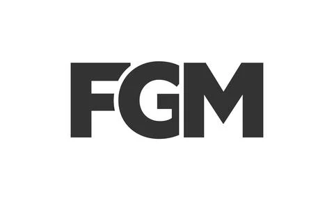 FGM logo design template with strong and modern bold text. Initial based ve.. Stock Illustration