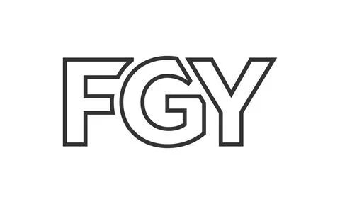 FGY logo design template with strong and modern bold text. Initial based ve.. 库存插图
