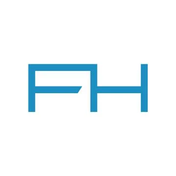 Fh initial letter vector logo icon Stock Illustration