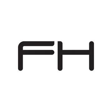 Fh initial letter vector logo icon Stock-Illustration