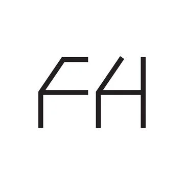 Fh initial letter vector logo icon Stock Illustration