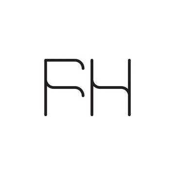 Fh initial letter vector logo icon Illustrazione stock