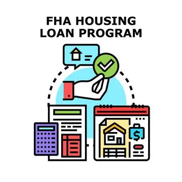 Fha housing loan program concept vector illustration Stock Illustration
