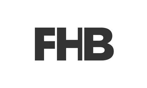 FHB logo design template with strong and modern bold text. Initial based ve.. Illustrazione stock