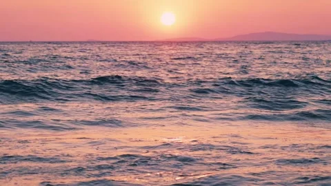 FHD 220904 Tripod Sunset Waves PastelSky 0001 3690 Stock Footage 304924385
