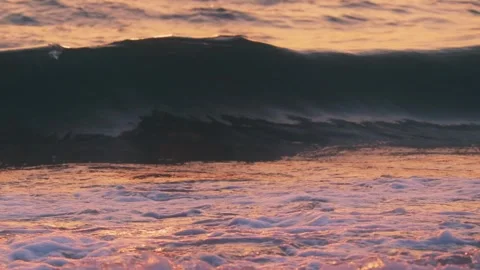 FHD 220910 Tripod Sunset WaveSplash GoldenLight 0001 3570 Stock Footage 304923971