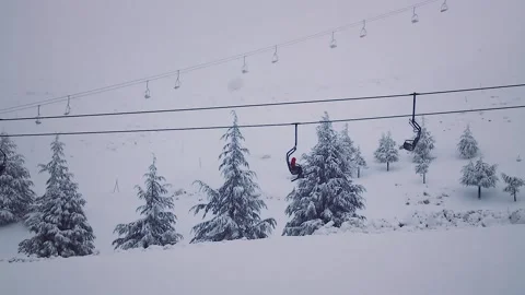 FHD Video of People going up using Ski Lift Stock Footage 226957266