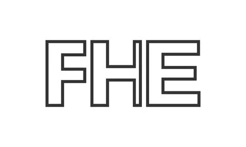 FHE logo design template with strong and modern bold text. Initial based ve.. Stock-Illustration