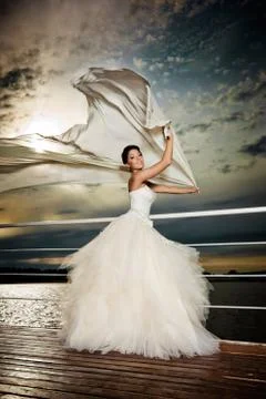 Fiance in the wind. Stock Photos