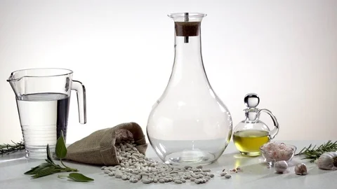 Fiasco beans - ingredients Stock Footage 100043262