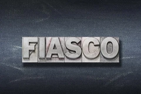 Fiasco word den Stock-Fotos