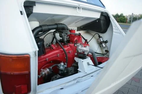 FIAT 126p engine, alternative shot Stock Photos