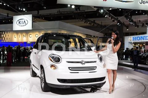 Fiat 500L - 2012 Los Angeles Auto Show Stock Photos