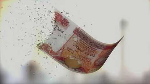 Fiat currency devaluing, losing value, Sri Lankan Rupee	 Stock Footage 202420975