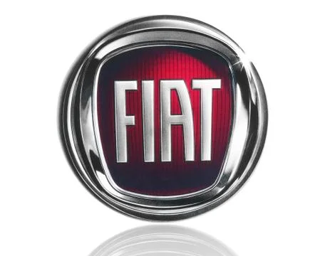 Fiat logo on white background Stock Photos