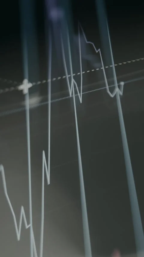 Fib Time Zone vertical lines on a price chart Stock Footage 329766763