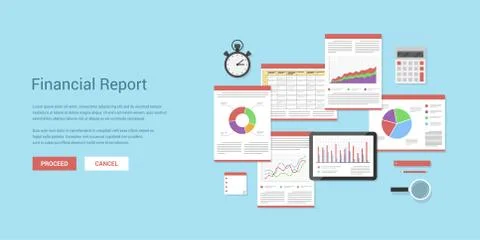 Fibabcial report Stock Illustration