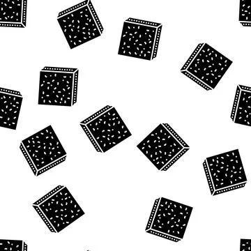 Fiber board glyph seamless pattern Stock Illustration