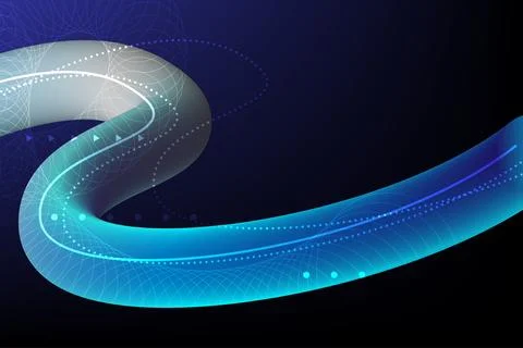 Fiber cable optic technology High speed internet, communication and connect Stock Illustration